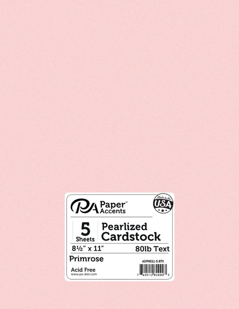 PRIMROSE PEARLIZED CARDSTOCK